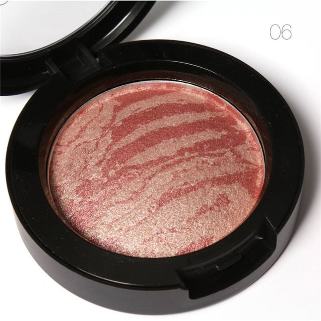 FOCALLURE Makeup Blusher Top Quality Professional Cheek 6 Colors Baked Blush Bronzer Blusher Face Contour Make Up