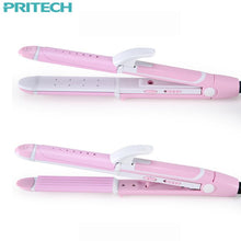 Load image into Gallery viewer, Pritech New Electric 3 In 1 Hair Straightener Curling Irons For Wet&amp;Dry Professional Hair Curler Styling
