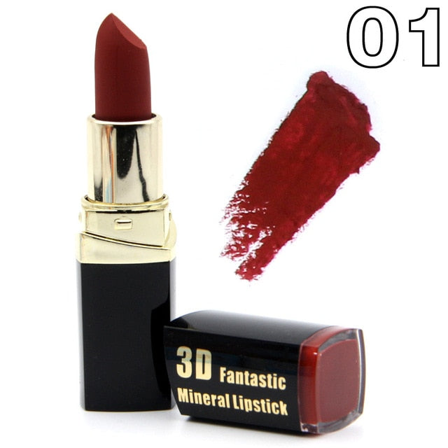 Matte Lipstick Lot Cosmetic Waterproof Long Lasting Pigment Velvet Miss Rose Brand Sexy Red Lip Matte Nude Lipstick