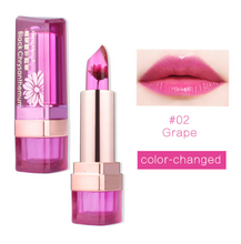 Load image into Gallery viewer, Black Chrysanthemum Lipstick 3 Fruit Flavors Temperature changed Lip Balm Moisturizer Lips 3.5g Makeup Brand HengFang #H9266
