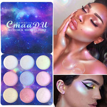 Load image into Gallery viewer, CmaaDu Highlighter Illuminator Makeup Face Brighten Contouring Highlighter Powder Palette Bronzer Face Glow Kit Cosmetics
