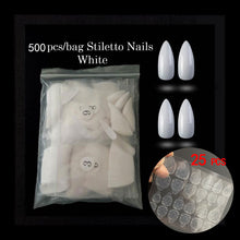 Load image into Gallery viewer, 500pcs/opp Ballerina Nail Art Tips Press on Long Coffin Shape Professional False Nails
