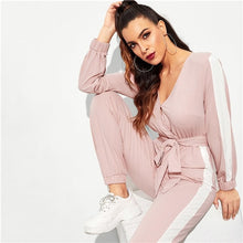 Load image into Gallery viewer, Pink One-shoulder Strapless Long-sleeved Jumpsuit Trousers
