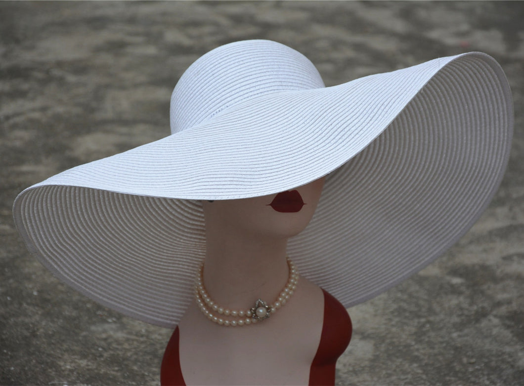 7.1''/18cm Huge Wide Brim Sun Hats Straw Summer Church Wedding Hatinators for Womens Ladies Floppy Kentucky Derby Party Dressy