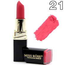 Load image into Gallery viewer, Matte Lipstick Lot Cosmetic Waterproof Long Lasting Pigment Velvet Miss Rose Brand Sexy Red Lip Matte Nude Lipstick
