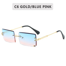 Load image into Gallery viewer, Retro Sunglasses Women Brand Designer Fashion Rimless Gradient Sun Glasses Shades Cutting Lens Ladies Frameless Eyeglasses
