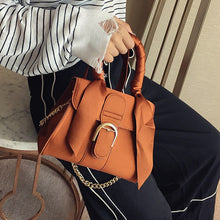 Load image into Gallery viewer, Top-handle bags women handbag chain bags new fashion European style velvet wild bow portable crossbody bags for women
