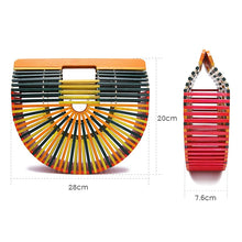 Load image into Gallery viewer, Women Bamboo Bag Summer Beach Bags For Women Woven Hollow Out Bamboo Handbag Lady Wood Clutch Bags Handmade Handbags Bolso Bambu
