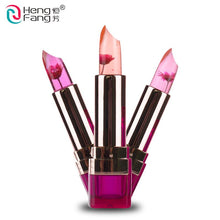 Load image into Gallery viewer, Black Chrysanthemum Lipstick 3 Fruit Flavors Temperature changed Lip Balm Moisturizer Lips 3.5g Makeup Brand HengFang #H9266
