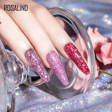 Load image into Gallery viewer, ROSALIND Glitter Poly Nail Gel Extension 15ml Gel Polish All For Manicure Poly Builder Gel Semi Permanent Soak Off Nail Art
