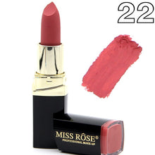 Load image into Gallery viewer, Matte Lipstick Lot Cosmetic Waterproof Long Lasting Pigment Velvet Miss Rose Brand Sexy Red Lip Matte Nude Lipstick
