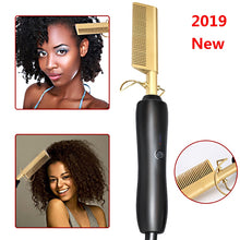 Load image into Gallery viewer, Comb Wet and Dry Hair Use Hair Curling Iron Straightener Comb Electric Environmentally Friendly Titanium Alloy Hair Curler
