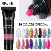 Load image into Gallery viewer, ROSALIND Glitter Poly Nail Gel Extension 15ml Gel Polish All For Manicure Poly Builder Gel Semi Permanent Soak Off Nail Art
