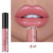 Load image into Gallery viewer, Nude Shiny Liquid Lip Glaze Matte Glitter Shimmer Moisturizing Lip Gloss Long-lasting Lipstick
