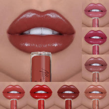 Load image into Gallery viewer, Nude Shiny Liquid Lip Glaze Matte Glitter Shimmer Moisturizing Lip Gloss Long-lasting Lipstick
