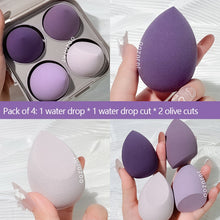 Load image into Gallery viewer, 4PCS Water Drop Beauty Makeup Sponge Cosmetic Puff Blending Facial  Foundation Powder  Make Up Sponges  Accessories Maquillaje
