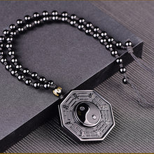 Load image into Gallery viewer, Black Obsidian Yin Yang Necklace Pendant Chinese BAGUA Men&#39;s Jewelry Women&#39;s Jewelry
