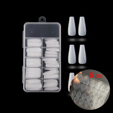 Load image into Gallery viewer, 100pcs Fake Nail Artificial Press on Long Ballerina Clear/Natural/white False Coffin Nails
