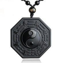 Load image into Gallery viewer, Black Obsidian Yin Yang Necklace Pendant Chinese BAGUA Men&#39;s Jewelry Women&#39;s Jewelry
