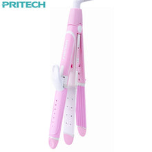 Load image into Gallery viewer, Pritech New Electric 3 In 1 Hair Straightener Curling Irons For Wet&amp;Dry Professional Hair Curler Styling
