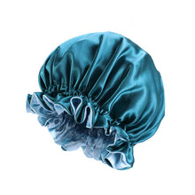 Load image into Gallery viewer, New Fashion Women Satin Night Sleep Cap Hair Bonnet Hat Silk Head Cover Elastic Band Nightcap Bath Spa bonnet de nuit
