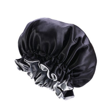 Load image into Gallery viewer, New Fashion Women Satin Night Sleep Cap Hair Bonnet Hat Silk Head Cover Elastic Band Nightcap Bath Spa bonnet de nuit
