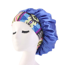 Load image into Gallery viewer, New Fashion Women Satin Night Sleep Cap Hair Bonnet Hat Silk Head Cover Elastic Band Nightcap Bath Spa bonnet de nuit
