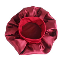 Load image into Gallery viewer, 1pc Adjust Solid Satin Bonnet Hair Styling Cap Long Hair Care Women Night Sleep Hat Silk Head Wrap Shower Cap Hair Styling Tools
