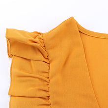 Load image into Gallery viewer, Women Dress Ruffle 2020 Off Shoulder Tunic High Waist Party V Neck Casual Boho Beach Yellow Women Summer Dress
