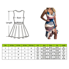 Load image into Gallery viewer, Sexy Deep V Neck Dress Women Summer Sleeveless Printing Back Lacing Straps Dress
