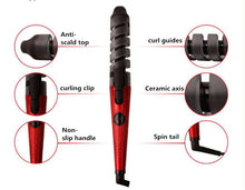 Load image into Gallery viewer, Magic Pro Hair Curlers Electric Curl Ceramic Spiral Hair Curling Iron Wand Salon Hair Styling Tools  Hair Wand Curler Iron
