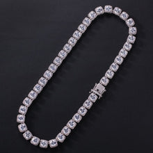 Load image into Gallery viewer, Square Cubic Zirconia Tennis Chains Top Quality Hiphop Necklace Luxury Full Iced Out CZ Jewelry For Men Women
