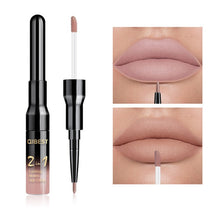 Load image into Gallery viewer, 2 in 1 Double Head Liquid Matte Lipstick Lip Gloss &amp; Lip Liner Waterproof Nude Lipstick Set Lipgloss Mate Lip stick Pen Makeup
