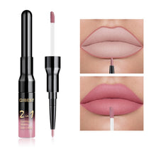 Load image into Gallery viewer, 2 in 1 Double Head Liquid Matte Lipstick Lip Gloss &amp; Lip Liner Waterproof Nude Lipstick Set Lipgloss Mate Lip stick Pen Makeup
