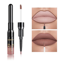 Load image into Gallery viewer, 2 in 1 Double Head Liquid Matte Lipstick Lip Gloss &amp; Lip Liner Waterproof Nude Lipstick Set Lipgloss Mate Lip stick Pen Makeup
