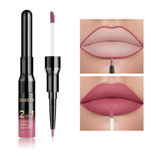 Load image into Gallery viewer, 2 in 1 Double Head Liquid Matte Lipstick Lip Gloss &amp; Lip Liner Waterproof Nude Lipstick Set Lipgloss Mate Lip stick Pen Makeup
