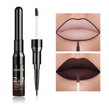 Load image into Gallery viewer, 2 in 1 Double Head Liquid Matte Lipstick Lip Gloss &amp; Lip Liner Waterproof Nude Lipstick Set Lipgloss Mate Lip stick Pen Makeup
