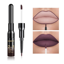 Load image into Gallery viewer, 2 in 1 Double Head Liquid Matte Lipstick Lip Gloss &amp; Lip Liner Waterproof Nude Lipstick Set Lipgloss Mate Lip stick Pen Makeup
