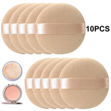 Load image into Gallery viewer, 10pcs Professional Round Shape Facial Face Body Powder Foundation Puff Portable Soft Cosmetic Puff Makeup Foundation Sponge Lot
