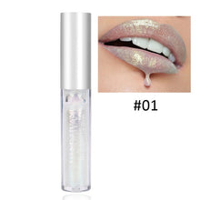 Load image into Gallery viewer, Glitter Liquid Lipstick Lip Plumper Gloss Crystal Glow Laser Holographic Lipsticks Mermaid Pigment Shiny Lipgloss Tube Makeup
