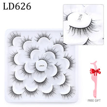 Load image into Gallery viewer, 5/8/10 pairs 3D Mink Lashes Natural False Eyelashes Dramatic Volume Fake Lashes Makeup Eyelash Extension Silk Eyelashes
