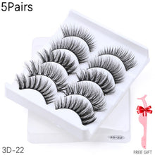 Load image into Gallery viewer, 5/8/10 pairs 3D Mink Lashes Natural False Eyelashes Dramatic Volume Fake Lashes Makeup Eyelash Extension Silk Eyelashes
