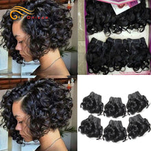 Load image into Gallery viewer, Curly Human Hair Bundles 100% Human Hair Bundles Brazilian Hair Weave Bundles 6 Pcs/Lot Color 1B/2/4/30/33/99J Curly Hair
