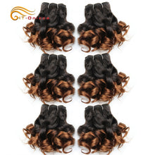 Load image into Gallery viewer, Curly Human Hair Bundles 100% Human Hair Bundles Brazilian Hair Weave Bundles 6 Pcs/Lot Color 1B/2/4/30/33/99J Curly Hair
