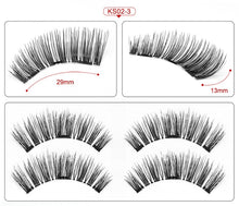 Load image into Gallery viewer, 3D magnetic eyelashes With 3/4 Magnets handmade makeup Mink eyelashes extended false eyelashes Reusable false eyelashes Dropship
