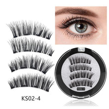 Load image into Gallery viewer, 3D magnetic eyelashes With 3/4 Magnets handmade makeup Mink eyelashes extended false eyelashes Reusable false eyelashes Dropship
