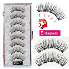 Load image into Gallery viewer, New MBA 5 Magnetic Eyelashes Curler Set Long 3D Mink Magnetic lashes Wear faux cils magnetique Natural Thick False Eyelashes
