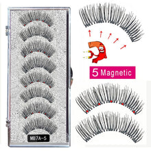 Load image into Gallery viewer, New MBA 5 Magnetic Eyelashes Curler Set Long 3D Mink Magnetic lashes Wear faux cils magnetique Natural Thick False Eyelashes
