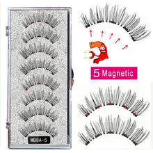 Load image into Gallery viewer, New MBA 5 Magnetic Eyelashes Curler Set Long 3D Mink Magnetic lashes Wear faux cils magnetique Natural Thick False Eyelashes
