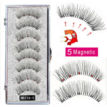 Load image into Gallery viewer, New MBA 5 Magnetic Eyelashes Curler Set Long 3D Mink Magnetic lashes Wear faux cils magnetique Natural Thick False Eyelashes
